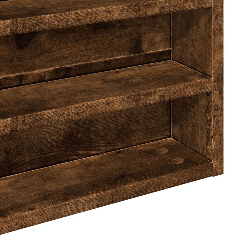 Annerieke Floating Shelf, 50cm H x 100cm W x 8.5cm, Smoked Oak