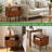  Acacia Savana Solid Wood Nightstand with Open Shelf and Metal Legs, Mid-Century Modern 1-Drawer Nightstand Assembly Tools Included-1035999457