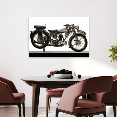 1929, norme 600Cc, type 600S, moto, paysage abstrait classique, art mural