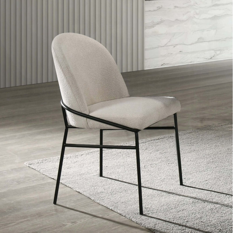 Chaises d'appoint en chenille avec confort rembourré (ensemble de 2)