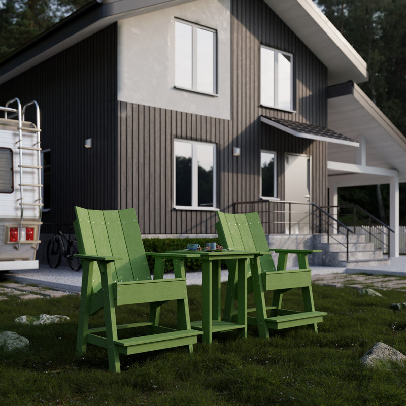 Chaise haute Adirondack contemporaine, Vert lime