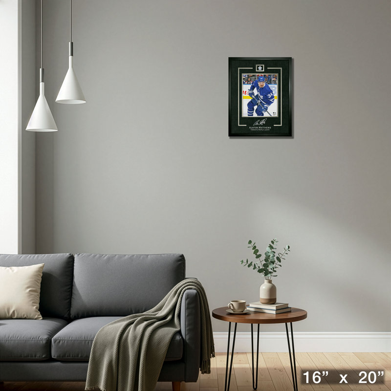 Cadre Auston Matthews réplique cadre 16 x 20 feuilles d'érable