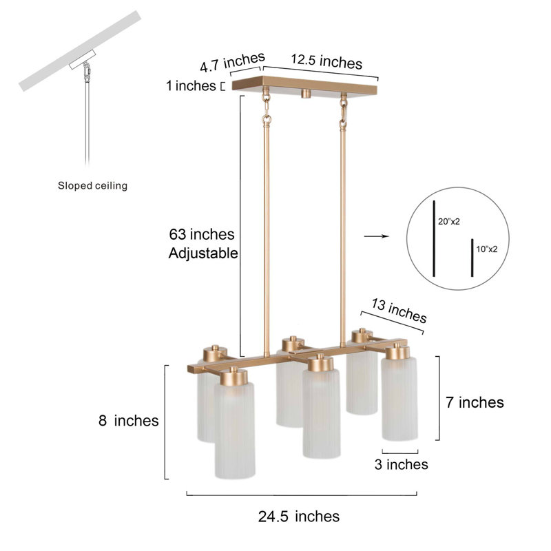 Acari 6 - Light Dimmable Chandelier