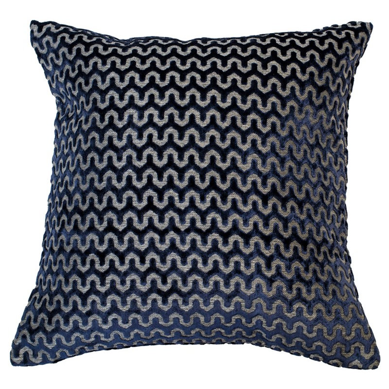 Erisnor Abstract Sqaure Throw Cushion, Navy