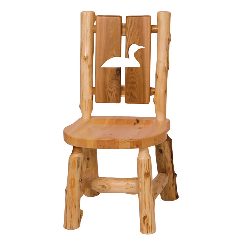 Fireside Lodge Cedar Cut-out Log Side Chair - Natural - Loon, Loon, Natural