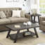 Table basse gris anthracite et beige patiné - 3 tablettes de rangement contemporaines en bois-1520083264