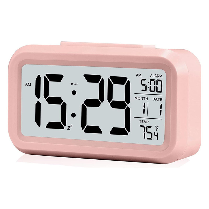 Numerical Electric Alarm Tabletop Clock in Pink