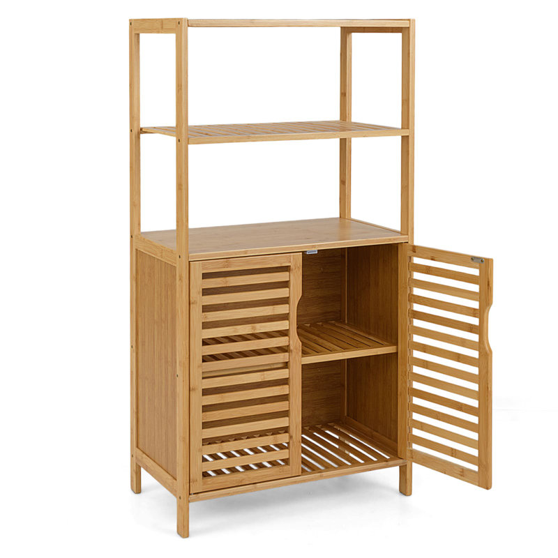 116cm H x 60cm W Bamboo / Rattan Book Cabinet Bookcase