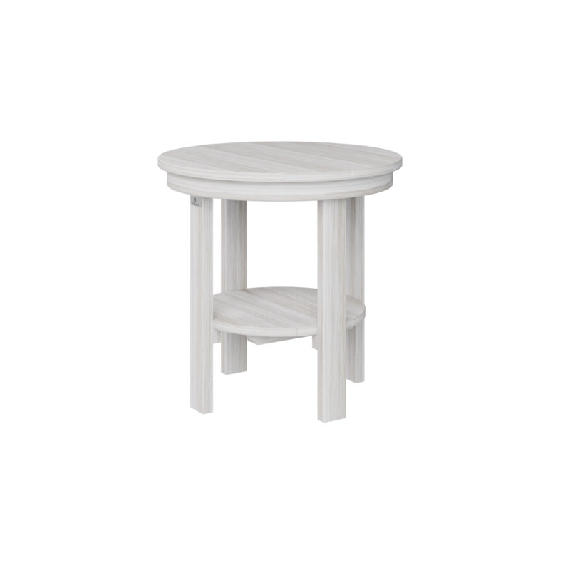 Outdoor Round End Dining Table, Seashell