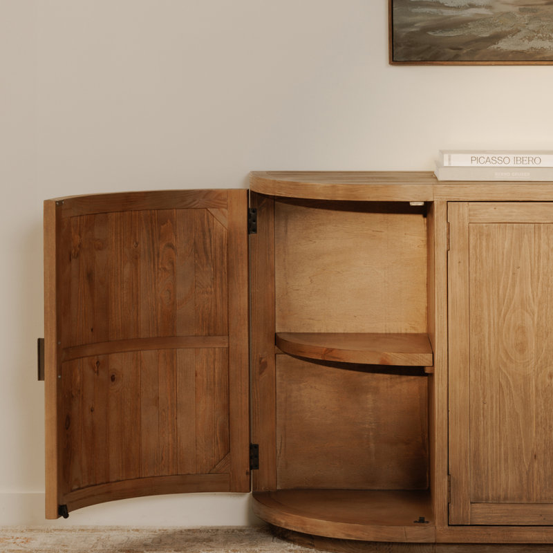 Nicola 71'' W Solid Wood Sideboard, Brown
