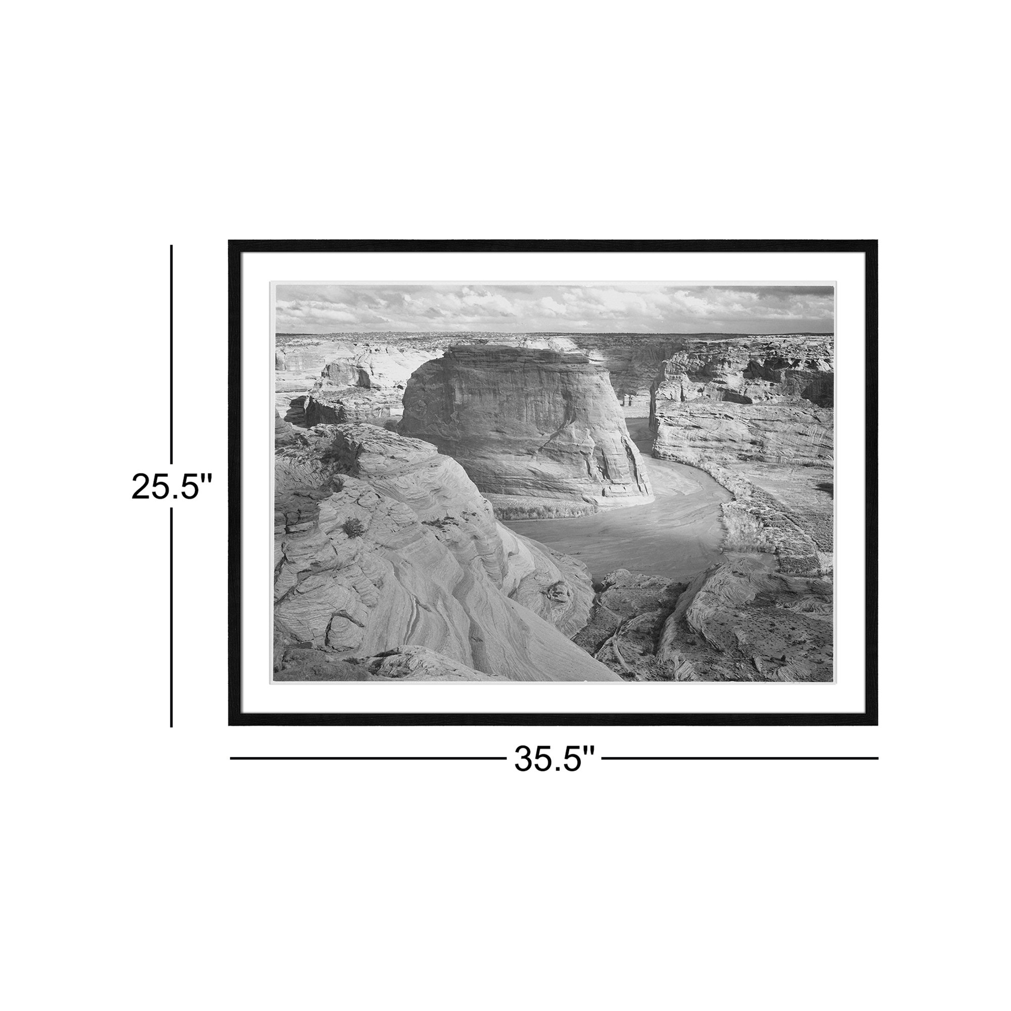 Canyon De Chelly Arizona 2 by Adams, 25.5" H x 35.5" W x 0.75" D, Black