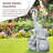 18.25''H Resin Mother and Baby Elephant Statue