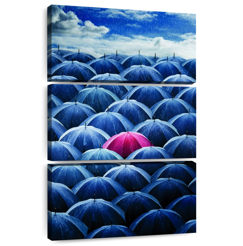 Kerner The Lone Red Umbrella, 32" H x 20" W