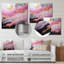 Or et rose, formes liquides modernes I - décoration murale abstraite en métal-347861334
