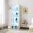 Side Cabinet with Aluminum LED Strip Light – Modern Storage Cabinet with Large Space for Living Room-1425739241