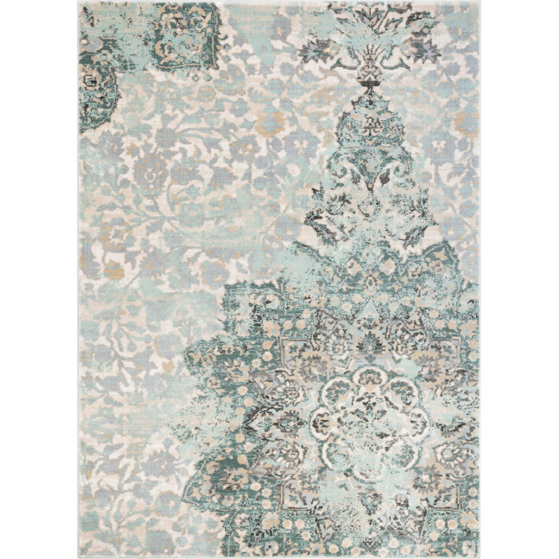 Eggers Floral Synthetic Area Rug, Rectangle 120 x 160cm