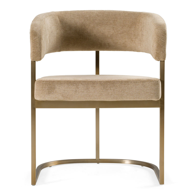 Sebastian - Modern Fabric + Dining Chair, Brown