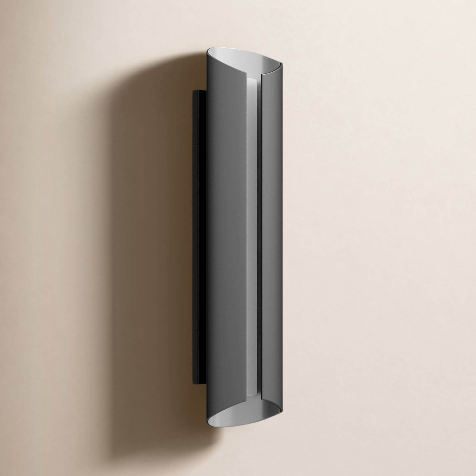 Evett Cylinder Outdoor LED Wall Light, 28.74" H x 7" W x 3.69" D