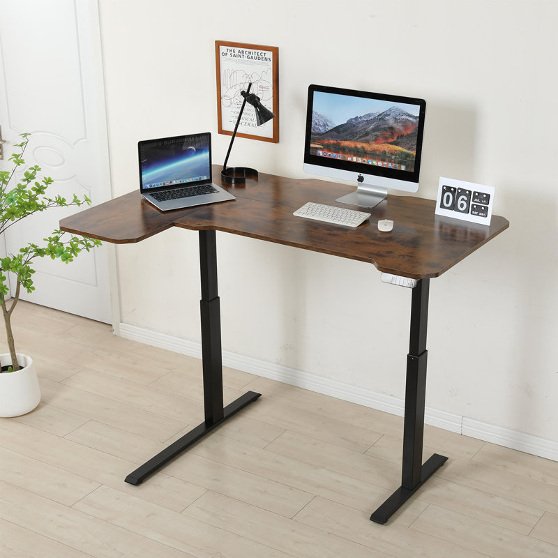 Bureau debout Louwra, Brun / noir