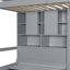 Twin Bunk Bed with Hydraulic Lift System, 6 Drawers-990122892