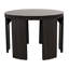 Fluted Solid Wood End Table