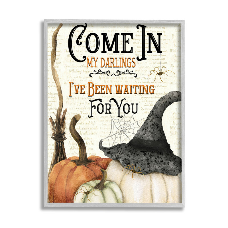 «Ba-817», encadré «Come In Spooky Halloween» par Deane Beesley, Estampe numérique Farmhouse, H 20 po x l 16 po x P 1,5 po