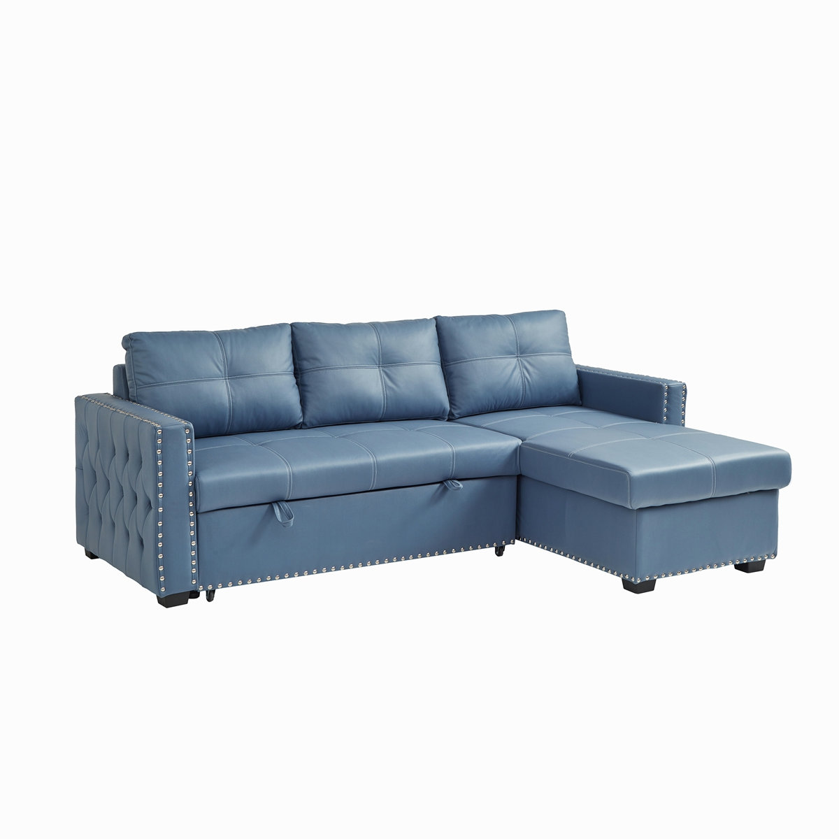 Latitude Run® Convertible Pull Out Sofa Bed With Storage Chaise Sofa ...