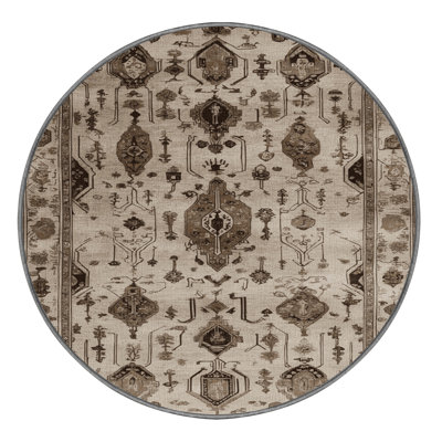 Machine Washable Persian Gray Area Rug