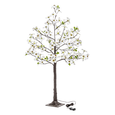 Faux Flowering Tree in Metal Freestanding