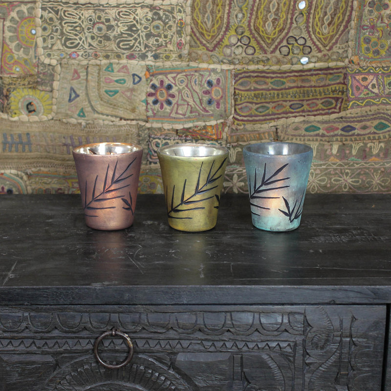 Votive Rustic Glam, Doré / Noir