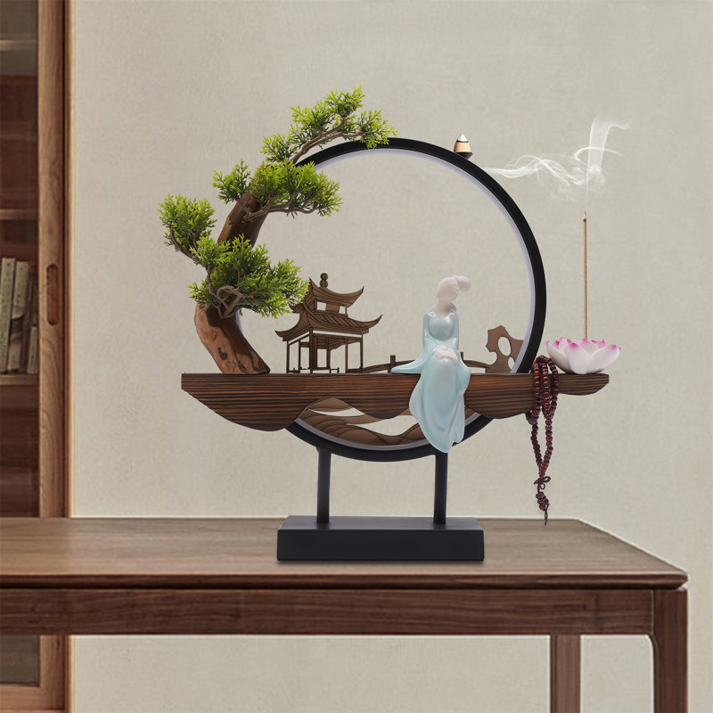 Tymere Ceramic Backflow Incense Holder with LED Light