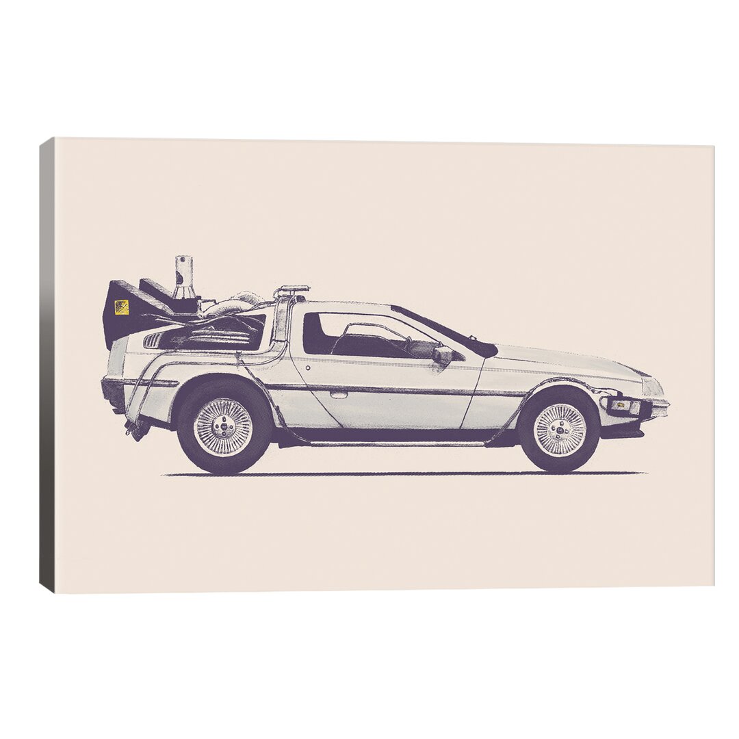 Leinwandbild Delorean - Back to The Future von Florent Bodart