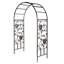 Metal Arched Hummingbird Garden Arbor