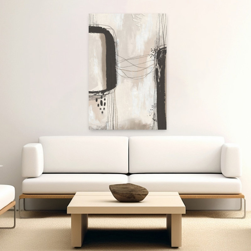 Connected Squares 3 Abstract Contemporary Elegant Wall Art, 60" H x 40" W
