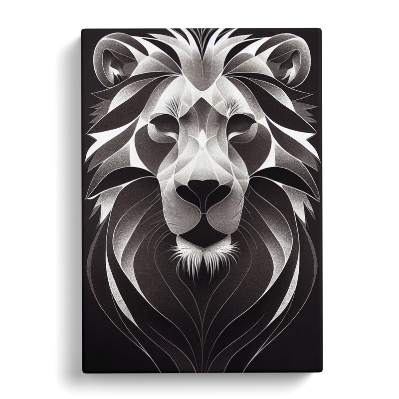 Lion Orphism - Wrapped Canvas Print, 50cm H x 35cm W x 3cm D