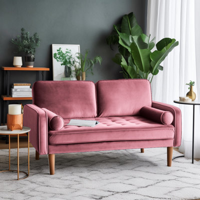 Sweeny 58'' Velvet Square Arm Loveseat