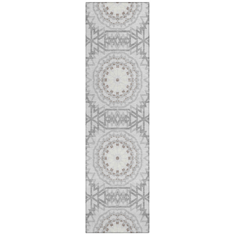 Kawon Geometric Indoor / Outdoor Rug, Runner 2'3" x 7'6"