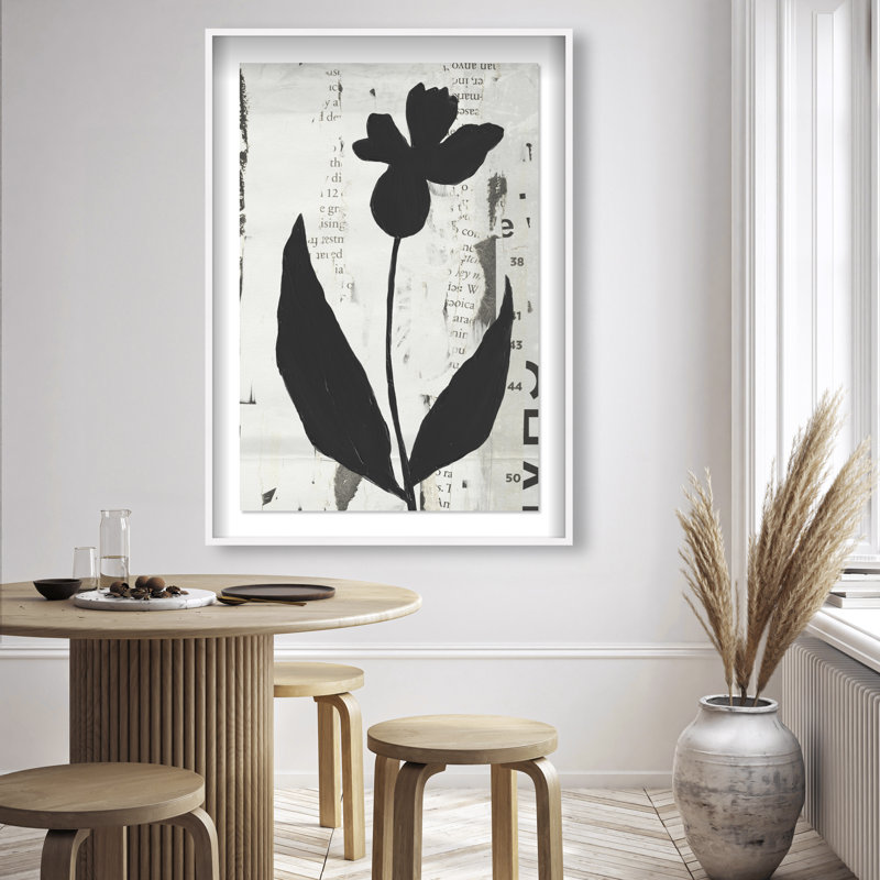 Single Orchid Print by Oliver Gal, 55.5"H x 37.5"W, White Shadowbox