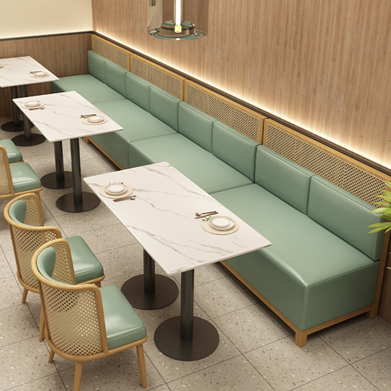 Banc rembourré en similicuir Southeast Asian Simple Style