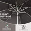 Parasol de patio 10 pi avec tissu élastique et système de manivelle à l'épreuve du vent pour l'extérieur