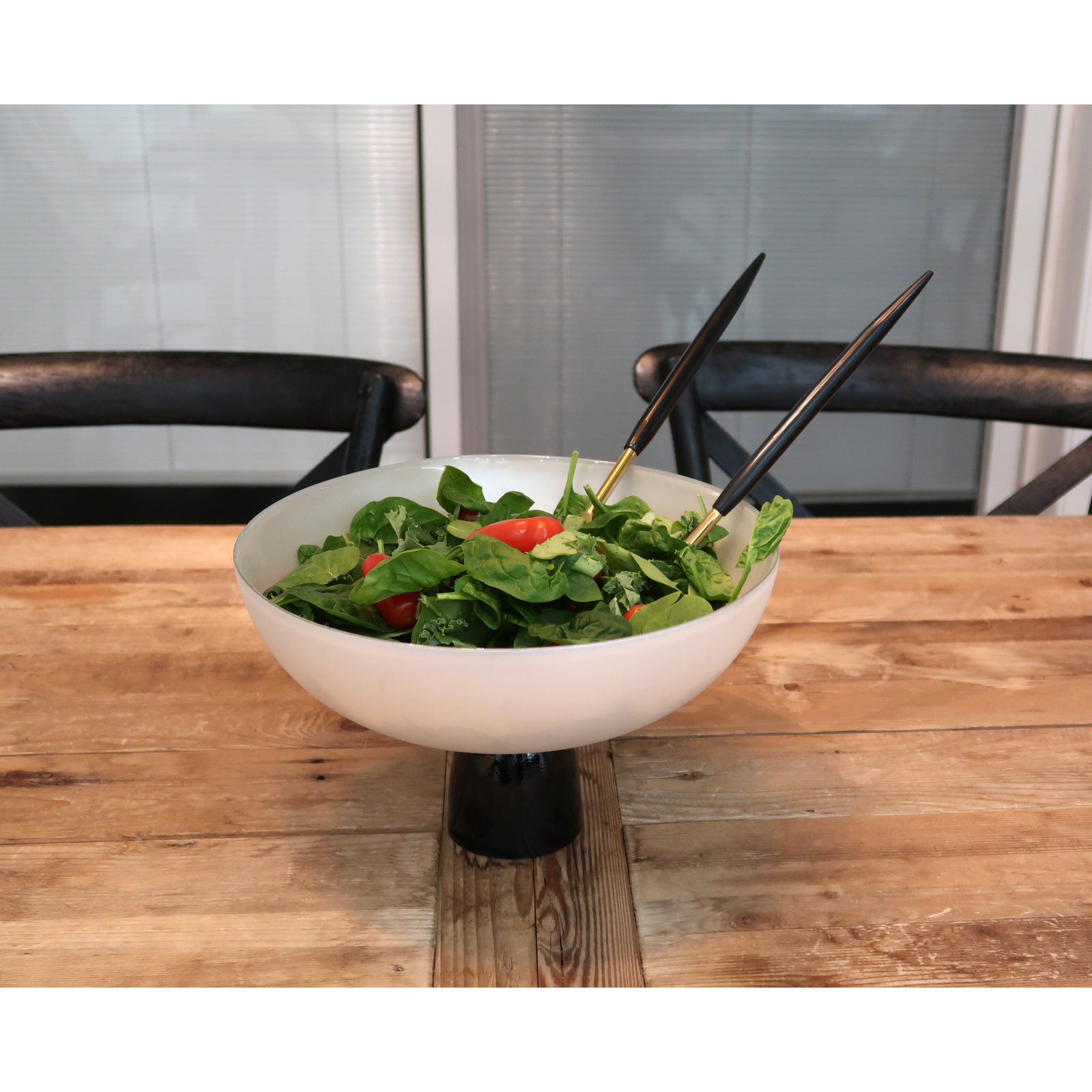 Jaz Glass Decorative Bowl, Black