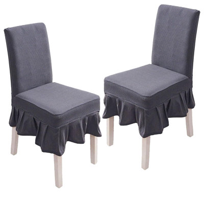 ensemble de 2 housses de chaise de salle à manger extensibles avec housse de chaise pour salle à manger Banquet