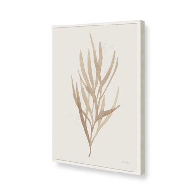 Tan Leaf Impressions II Print in a  Frame