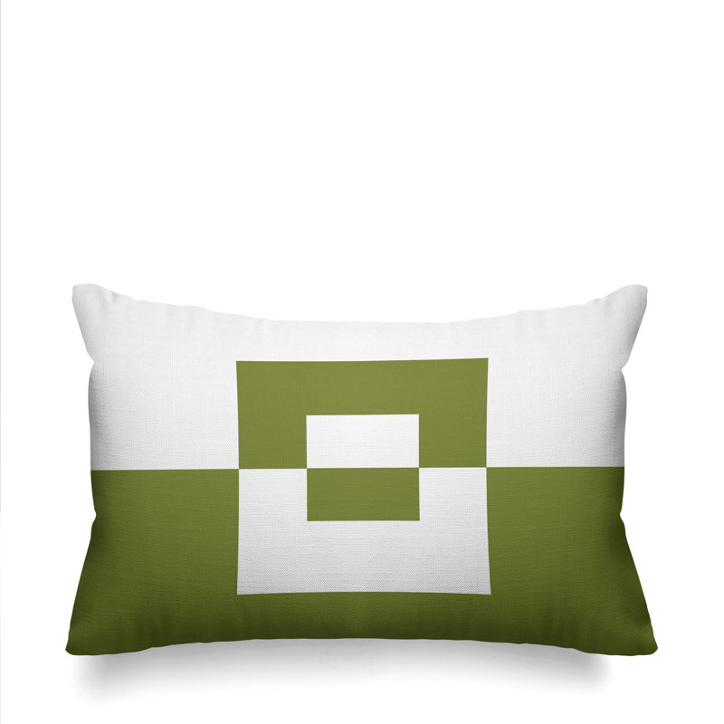 Coussin lombaire intérieur / extérieur Luella, Vert olive