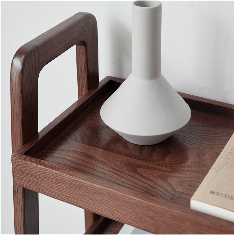 Storage Bench, 3-Tier Beech Wood Shoe Rack For Entryway, Walnut