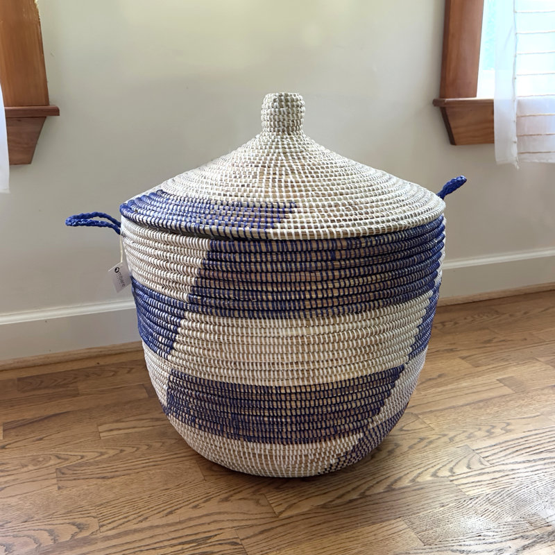 Senegalese Hand Woven Seagrass Laundry Hamper