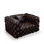 Fauteuil modulaire à compression en similicuir 48,4 pouces pour la maison