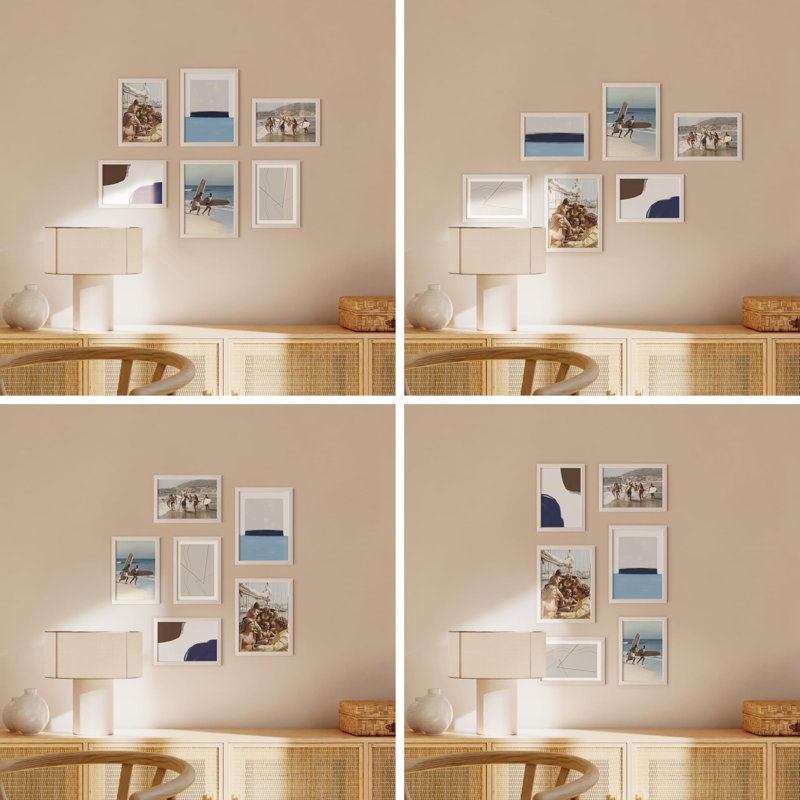 Cadres photos pour mur de galerie, Blanc