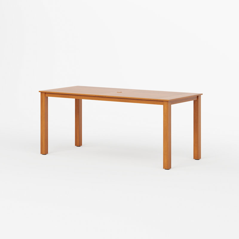 Table de salle à manger HDPS toutes saisons pour 6 à 8 personnes avec trou pour parasol (chaises non incluses)