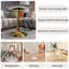 Table d'appoint ronde à plateau en marbre avec base piédestal conique, idéale pour le salon, design minimaliste moderne-1054079739